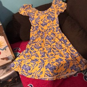 Yellow floral dress